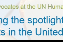 [ai] Text graphic highlighting advocates at the UN Human Rights, focusing on spotlighting human rights issues in the United States.